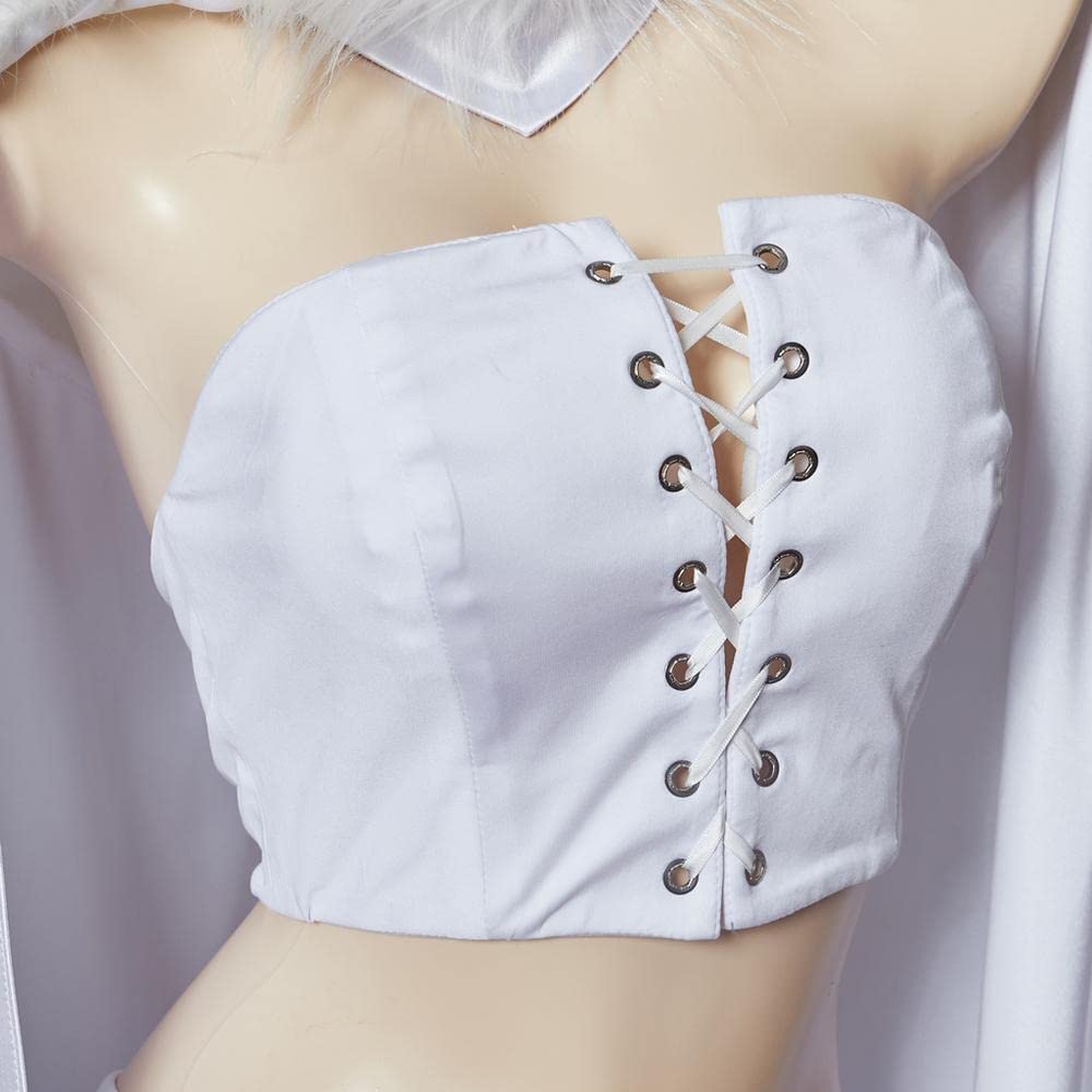 LoliMiss White Queen Emma Frost Cosplay Costume for Women - Elegant Queen Outfit with Detachable Cloak | Perfect for Halloween, Comic Con, Cosplay Parties & Themed Events