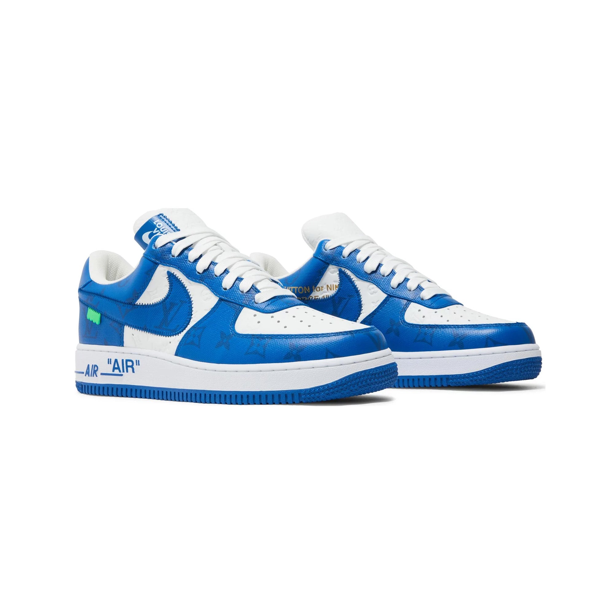 Nike Air Force 1 Low x Louis Vuitton x Virgil Abloh 'White Royal' Sneakers (2022) - Limited Edition Luxury Streetwear for Men & Women | Perfect for Casual Wear, Fashion Collectors and Sneaker Enthusiasts