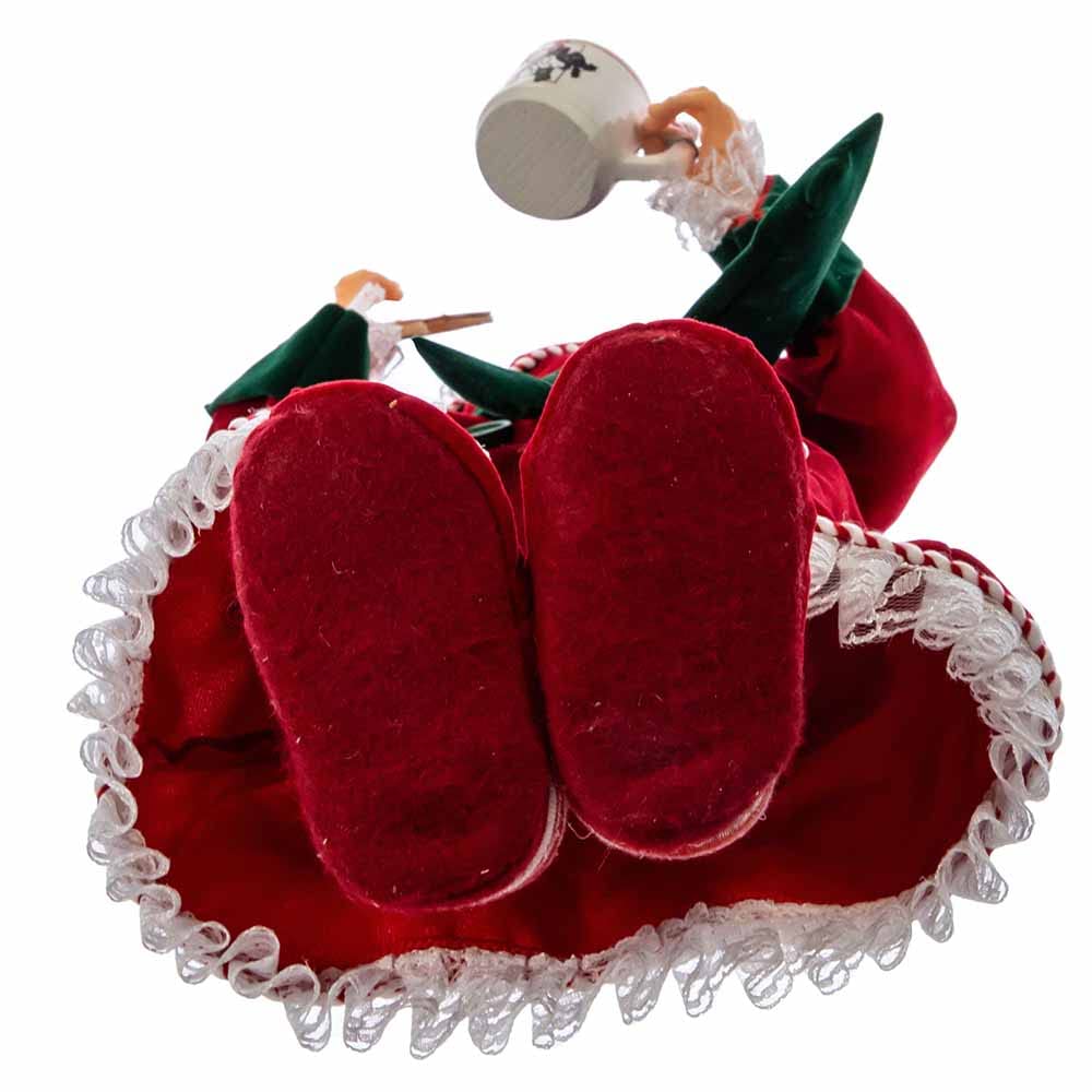 Kurt S. Adler 17.25-Inch Mrs. Claus with Cookies and Cocoa - Christmas Holiday Decor for Home, Office & Party Decoration