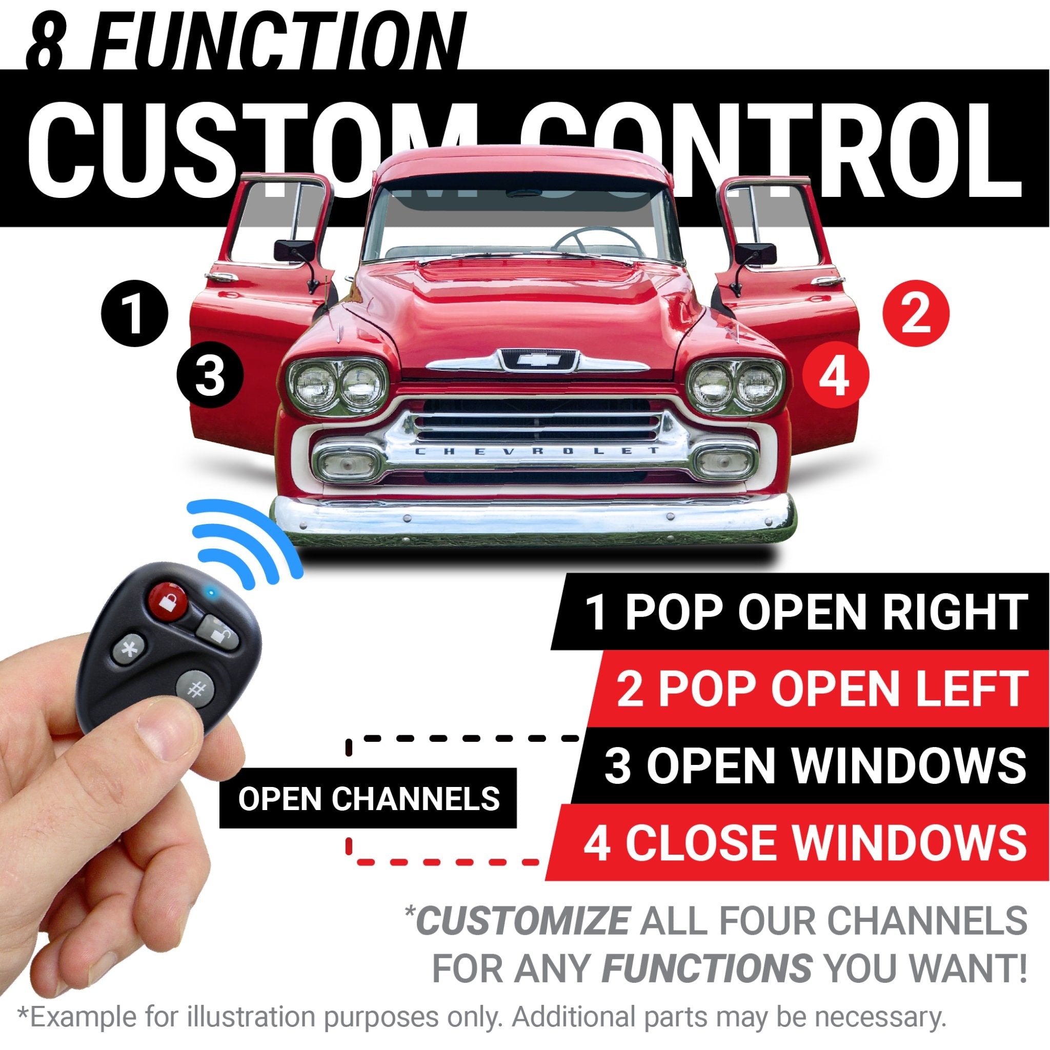 1904 Studebaker Model 9502 50lb Remote Shaved Door Popper Kit - Keyless Entry Handle for Cars & Trucks - Easy Installation for Smooth Door Opening