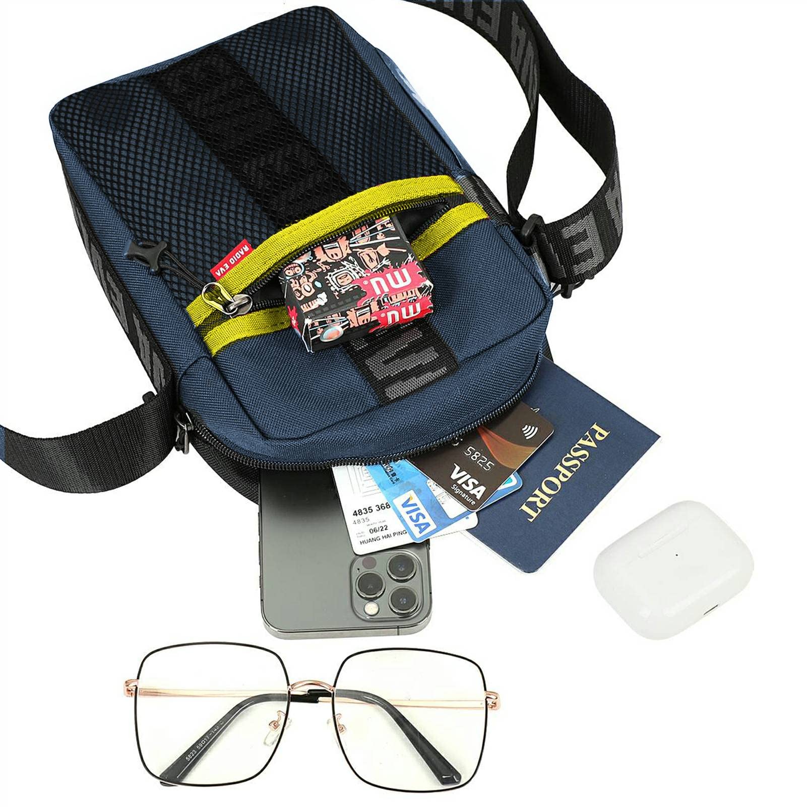 FIREFIRST Neon Genesis Evangelion Shoulder Bag - RADIO EVA 10th Anniversary Crossbody Bag - Asuka Cosplay Merch - Anime Convention Accessory for Fans