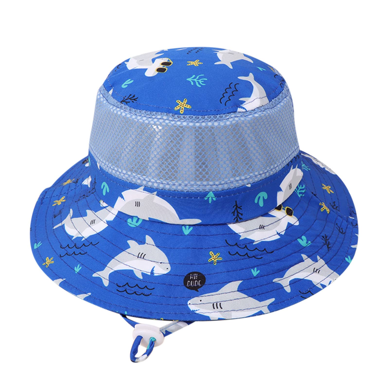 Adjustable Kids Sun Hat with Chin Strap - UPF 50+ UV Protection Summer Beach Bucket Cap for Boys & Girls - Perfect for Outdoor Play, Park Visits, and Beach Vacations