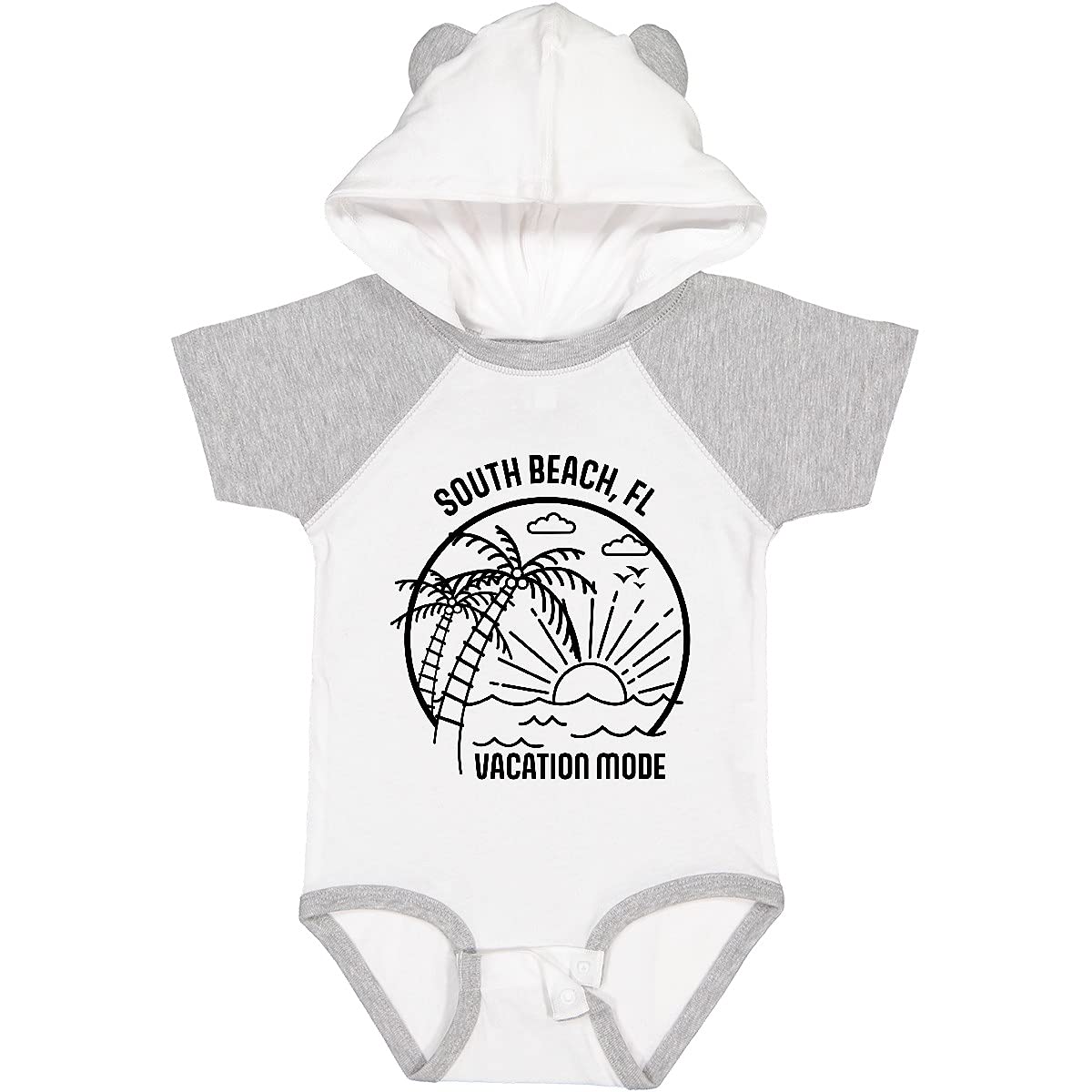 Inktastic Summer Vacation Mode South Beach Florida Baby Bodysuit - Cute Florida-Themed Outfit for Infants & Toddlers - Perfect for Beach Trips, Family Photos & Vacation Souvenirs