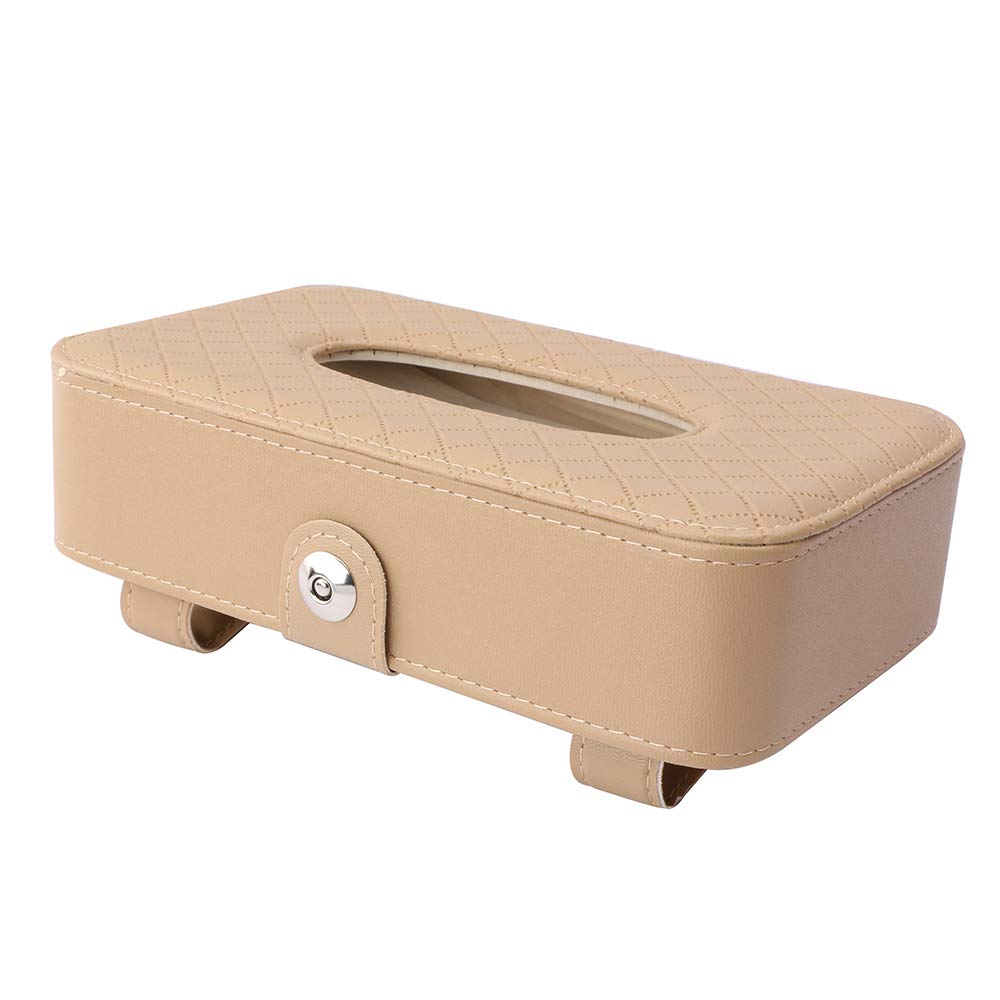 Car Tissue Box Holder - Vehicle Paper Tissue Dispenser Cover with Non-Slip Base | Perfect for Car, SUV, Truck & Office Use