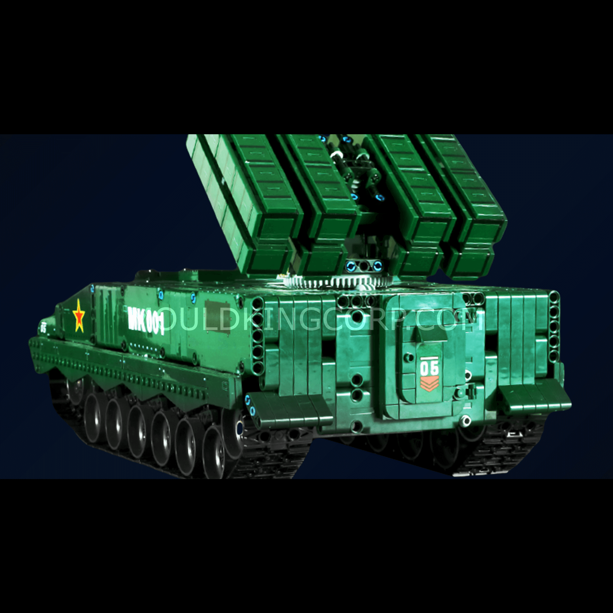 MOULD KING 20001 Remote Control Anti-Tank Missile Building Kit - 1,689 PCS Military Model Set for Adults & Teens | Perfect for Collectors, Display & Battle Simulation Scenes
