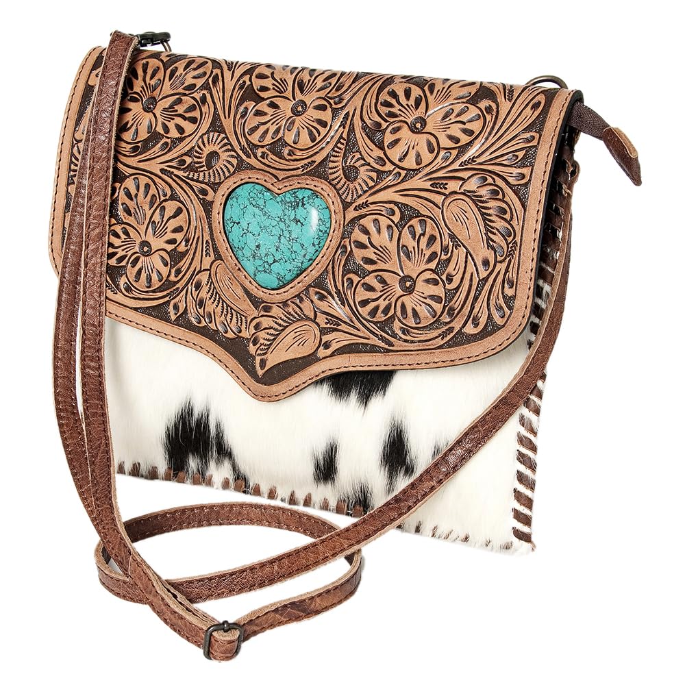 American Darling Western Women's Crossbody Bag - Hand Tooled Full Grain Genuine Leather Purse | Stylish & Durable Shoulder Bag for Everyday Use | Perfect for Work, Travel & Casual Outings