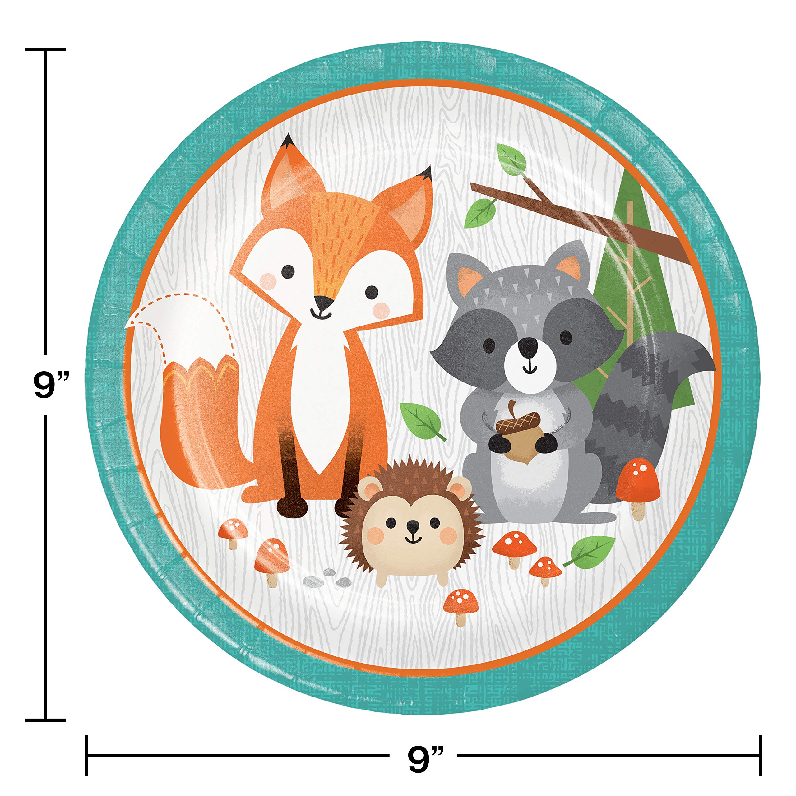 Woodland Party Supplies Set - Forest Animal Birthday Banner, Wild One Themed Decor, First Birthday Party Kit with Paper Plates, Napkins & Table Centerpiece (66 Count) - Perfect for Baby Showers, Kids Birthday Parties & Outdoor Celebrations