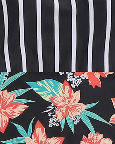 Black Printed Swimwear