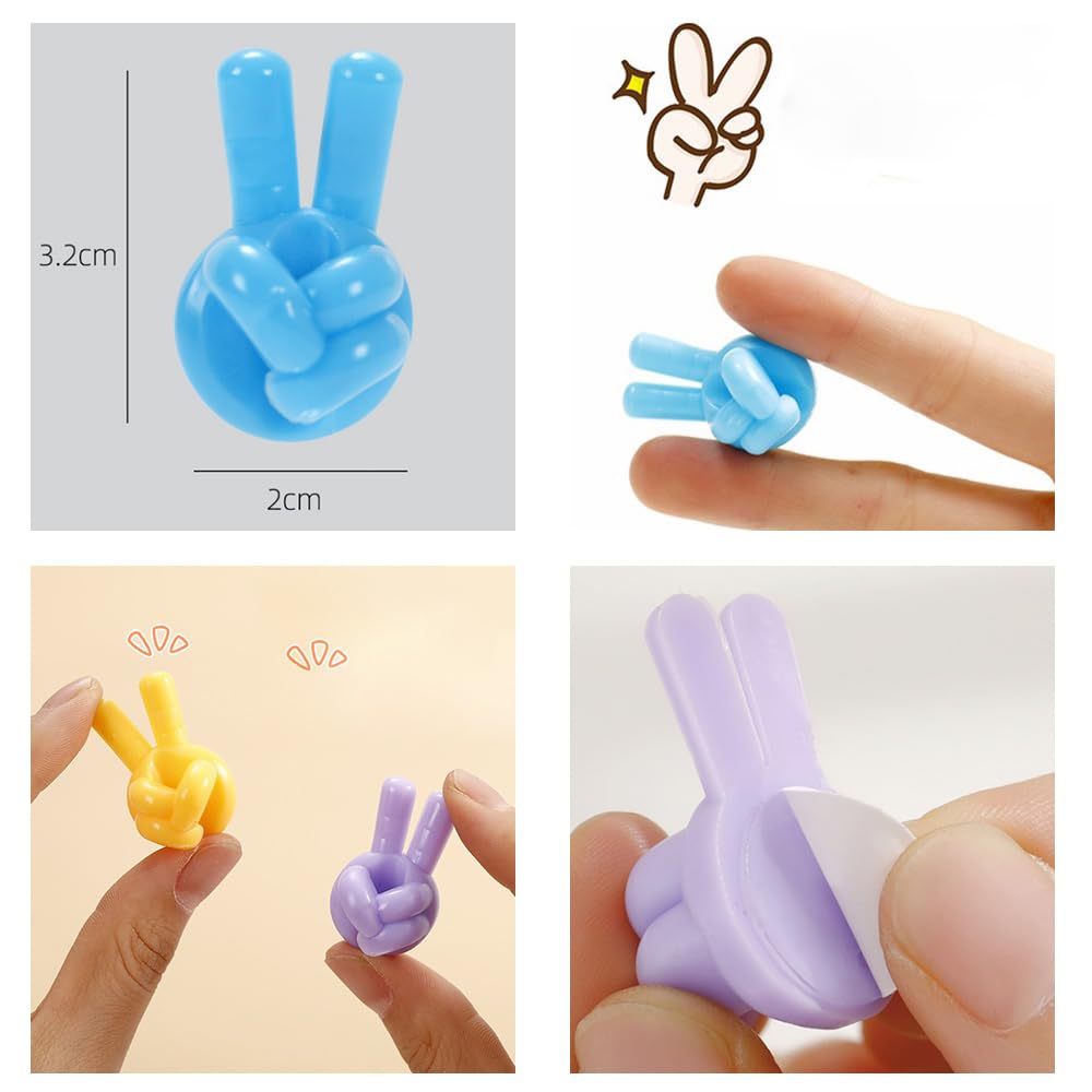42 Pack Silicone Thumb Wall Hooks - Multi-Purpose Adhesive Cable Clips & Cord Organizers for Phone Charger, USB Cables, Headphones - Perfect for Desk, Wall, Car, Nightstand, Office & Home Organization