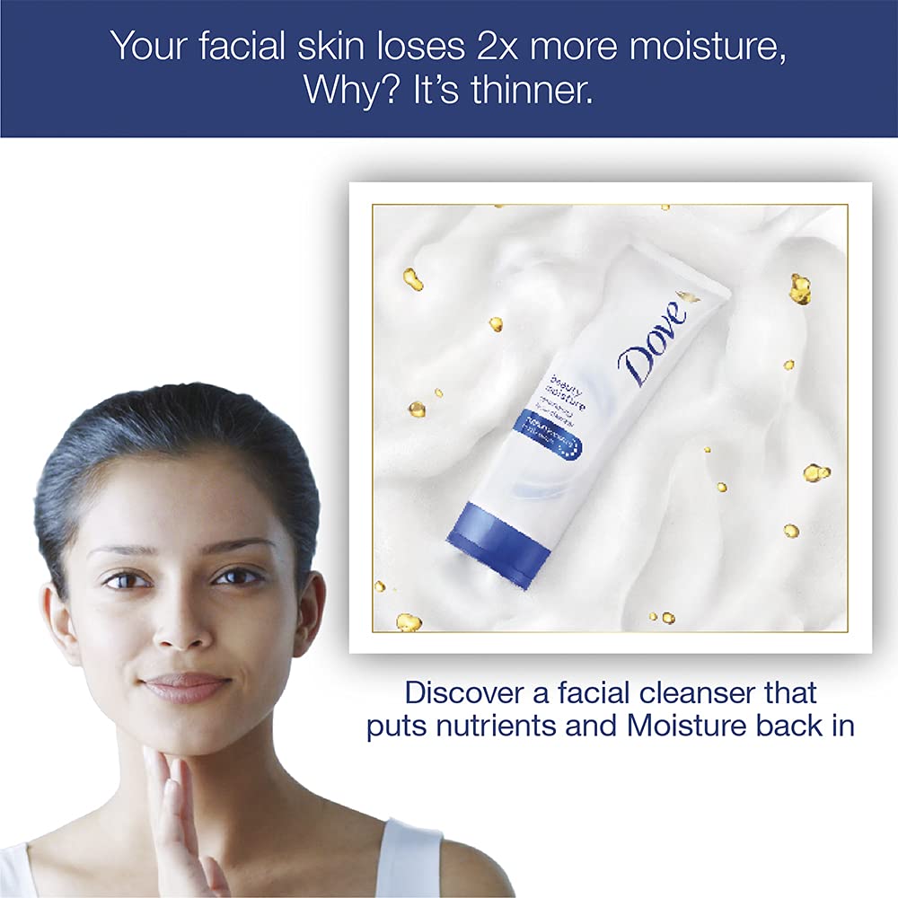 Dove Beauty Moisture Conditioning Face Wash Cleanser for Dry Skin - 1.7 oz (50 ml) - Hydrating & Nourishing Facial Cleanser - Perfect for Daily Skincare Routine & Travel Size