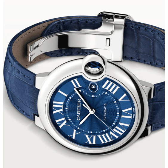 Cartier Ballon Bleu 42mm Stainless Steel Men's Luxury Watch - Perfect for Business, Formal Events & Gifts