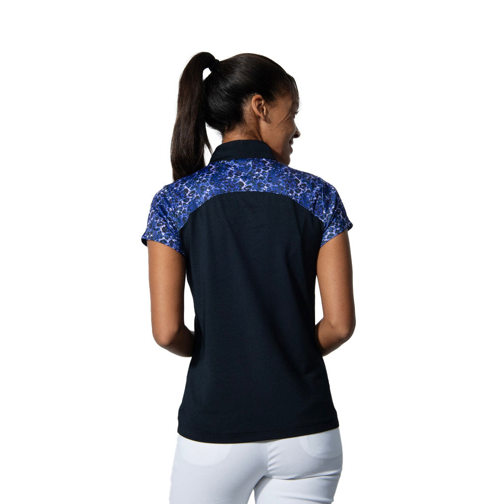 Andria 1/2 Zip Cap Sleeve Women's Golf Polo Shirt - Breathable Moisture-Wicking Performance Top for Golf, Tennis & Outdoor Sports