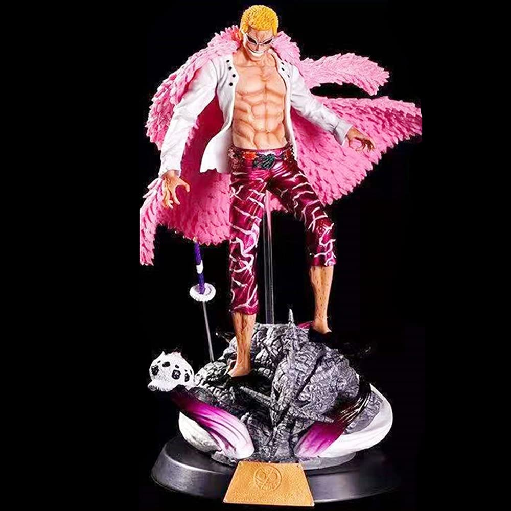 HEYOX 20cm Japanese Anime One Piece Action Figure - Donquixote Doflamingo Collectible PVC Statue with Movable Joints | High-Quality Anime Desktop Decor for Fans & Collectors | Perfect for Display, Gifts, and Anime Themed Room Decoration