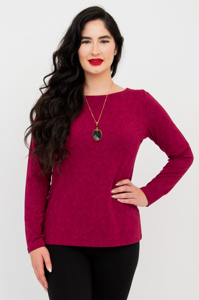 Cela Long Sleeve Top - Empire Waist Bamboo Fabric for Women | Perfect for Casual Wear, Office Outfits & Layering