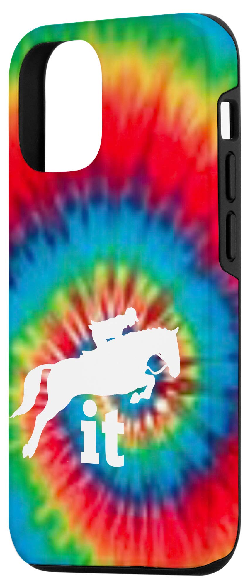 iPhone 12/12 Pro Shockproof Case - Trendy Tie Dye Design for Horse Riding & Equestrian Events | Perfect for Hunter Jumper Competitions & English Riding Enthusiasts