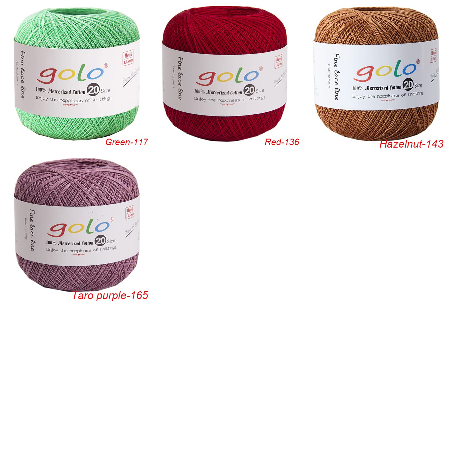 Golo Size 20 Crochet Thread - Premium Lace Yarn for Hand Knitting, Tatting & Needlework (165 Yards, Purple) - Perfect for Doilies, Table Runners & Delicate Handmade Crafts