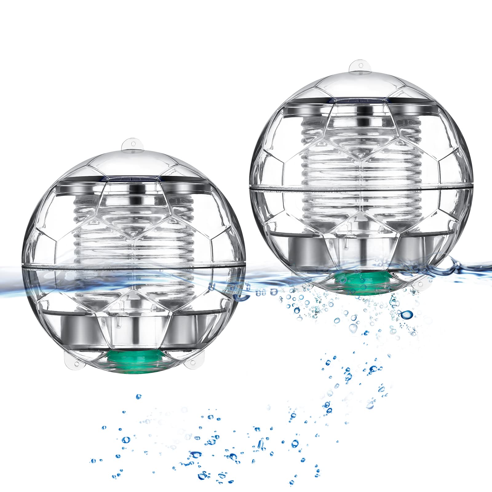 Linkax Solar Floating Pool Lights - Waterproof LED Color Changing Lights for Swimming Pools, Ponds, Fountains & Garden Decor (2 Pack) | Perfect for Night Swimming, Backyard Parties & Outdoor Decorations