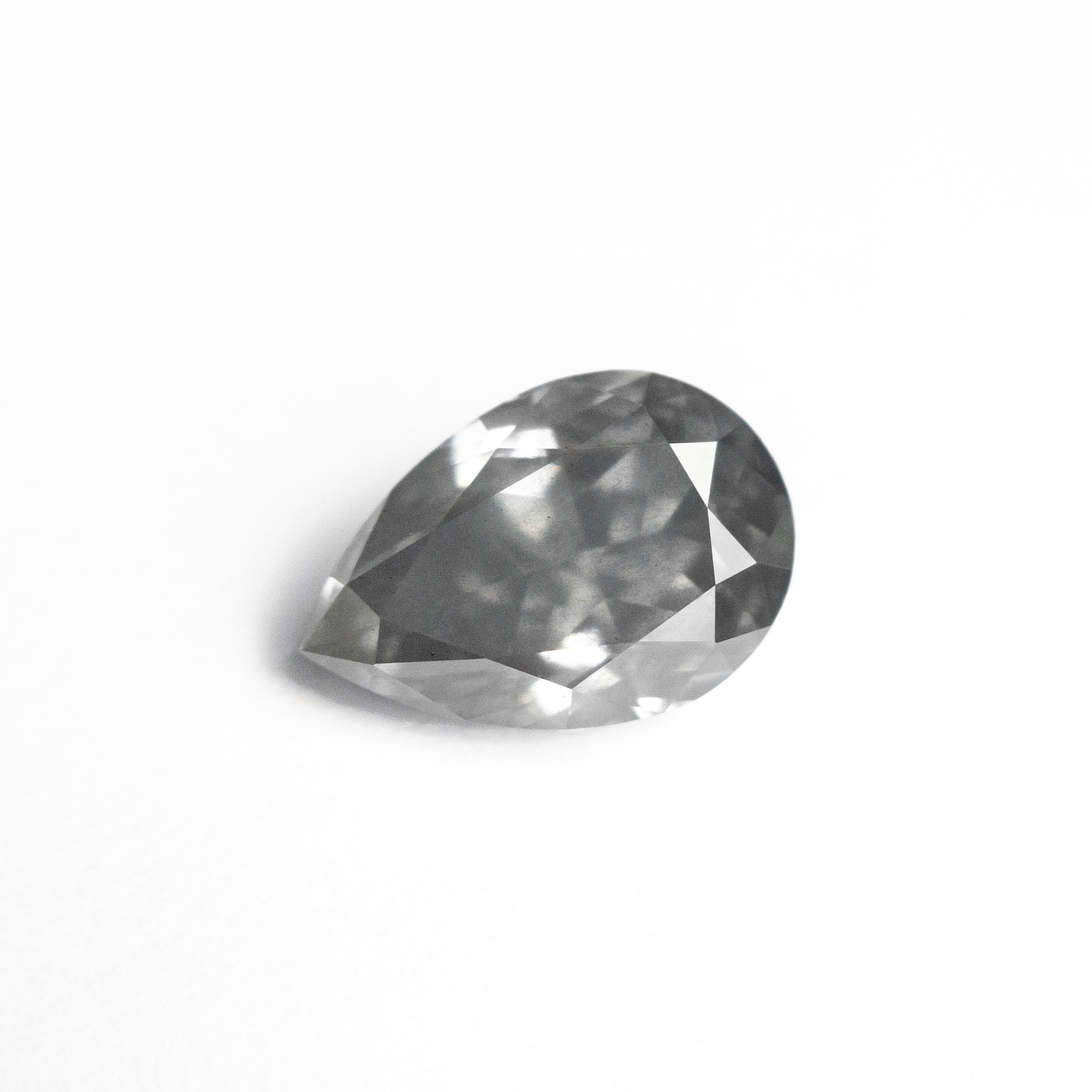 1.77ct GIA Certified Fancy Grey Pear Brilliant Cut Diamond - 9.06x6.18x4.23mm (I1 Clarity) - Engagement Ring Center Stone & Fine Jewelry Collection