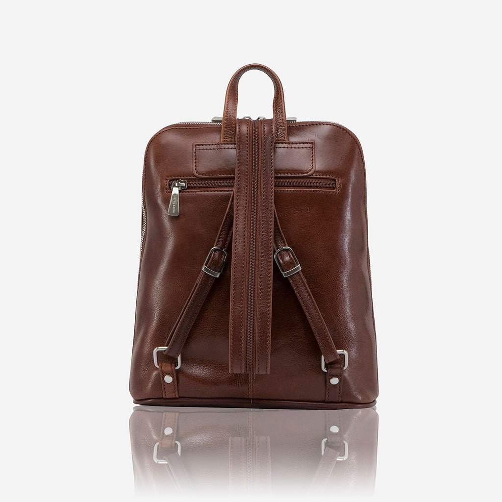Jekyll & Hide Madrid Women's Modern Backpack - Stylish Burgundy Leather Laptop Bag for Work, Travel & College | Durable & Fashionable Backpack for Everyday Use