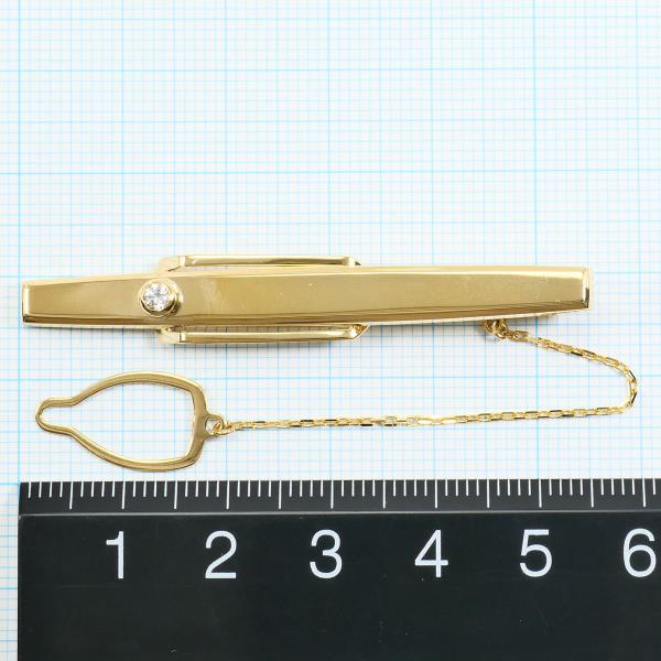 18K Yellow Gold Diamond Tie Pin - Vintage Pre-Owned Luxury Men's Jewelry for Weddings & Formal Events