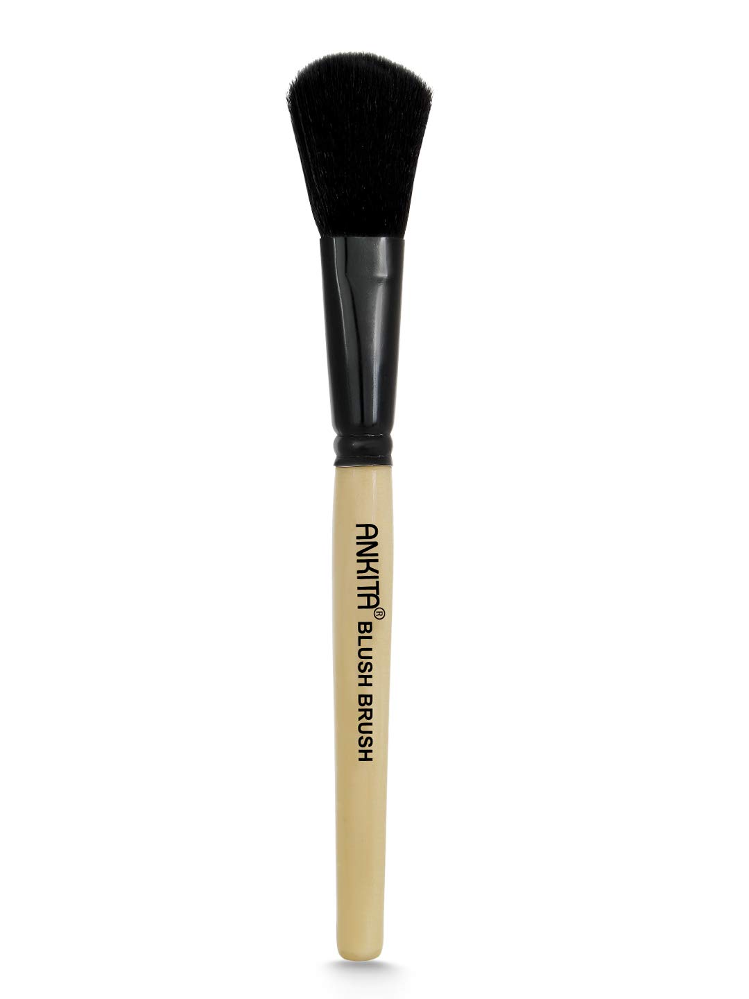 Ankita Professional Blusher Brush for Face Makeup - Natural & Synthetic Hair with Wooden Handle - Perfect for Powder, Cream & Liquid Blush Application - Ideal for Everyday Makeup & Professional Use