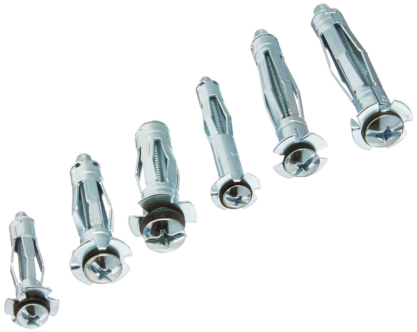 Cal Hawk Tools #CZMBS 40-Piece Molly Bolt Set - Heavy Duty Wall Anchors for Drywall, Concrete & Masonry - Perfect for Shelves, TVs & Home DIY Projects