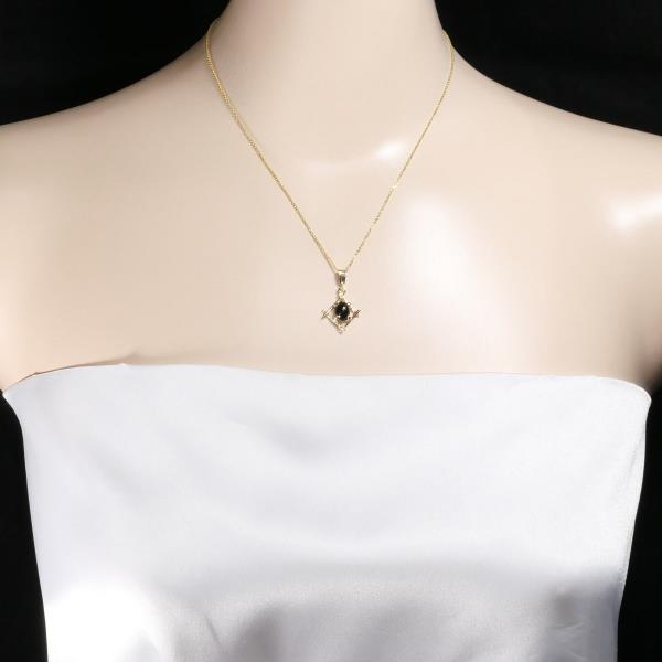 14K Yellow Gold Onyx Necklace for Women | Elegant Black Onyx Pendant Jewelry Gift for Birthday, Anniversary & Special Occasions