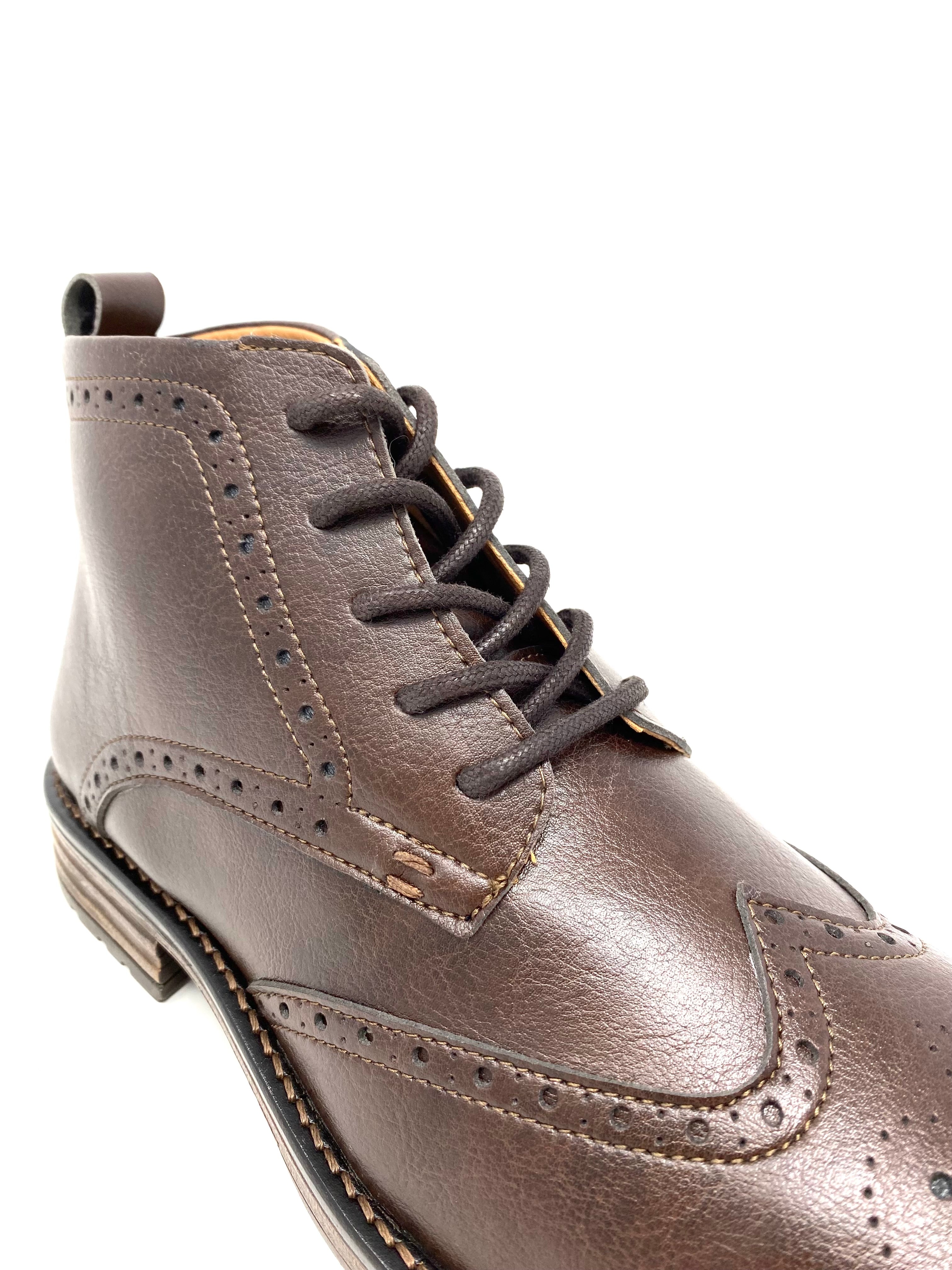 Novacas Armando Brown Leather Boots for Men - Stylish & Comfortable Ankle Boots for Casual Wear & Outdoor Activities