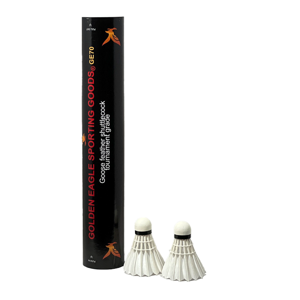 Premium GE70 Golden Eagle Badminton Shuttlecocks - Professional Grade Feather Birdies for Tournament Play & Training | Ideal for Competitive Matches, Club Games & Practice Sessions