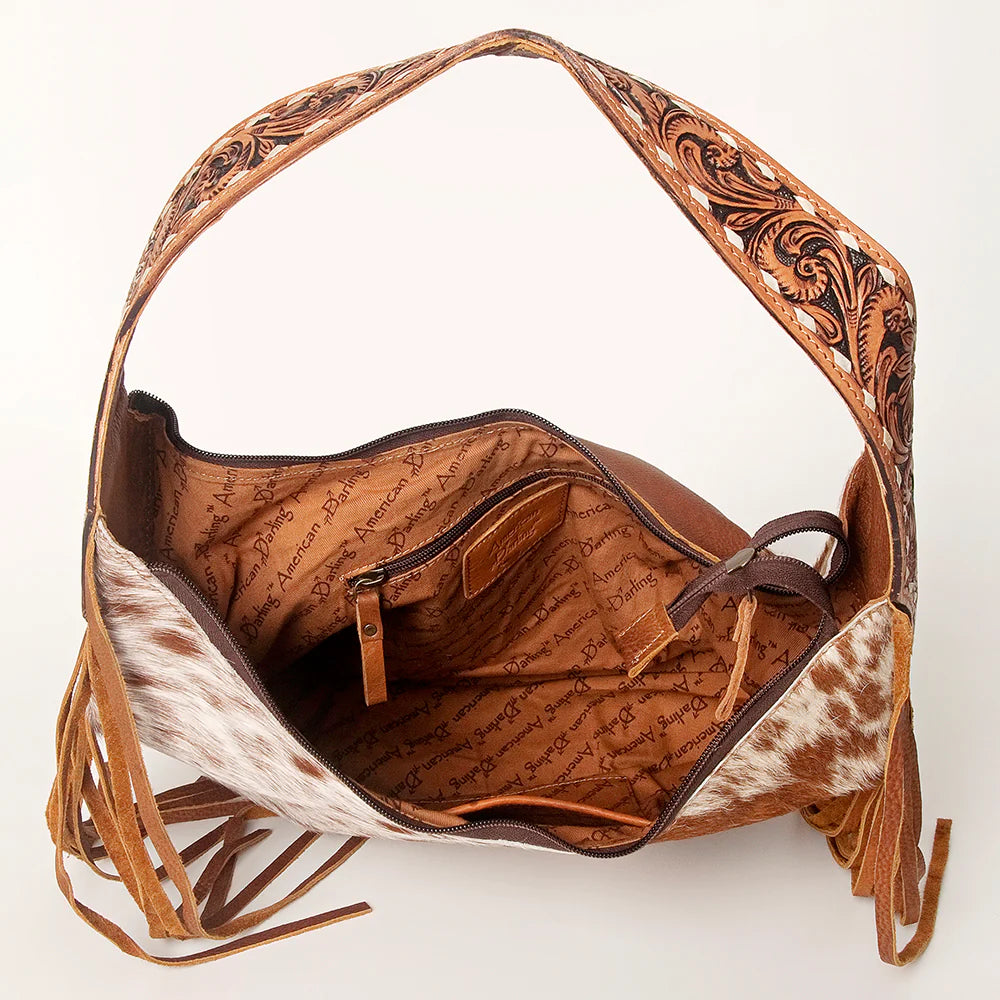 American Darling Conceal Carry Shoulder Bag for Women - Premium Brown Leather Hidden Holster Purse | Perfect for Everyday Use, Travel & Concealed Carry