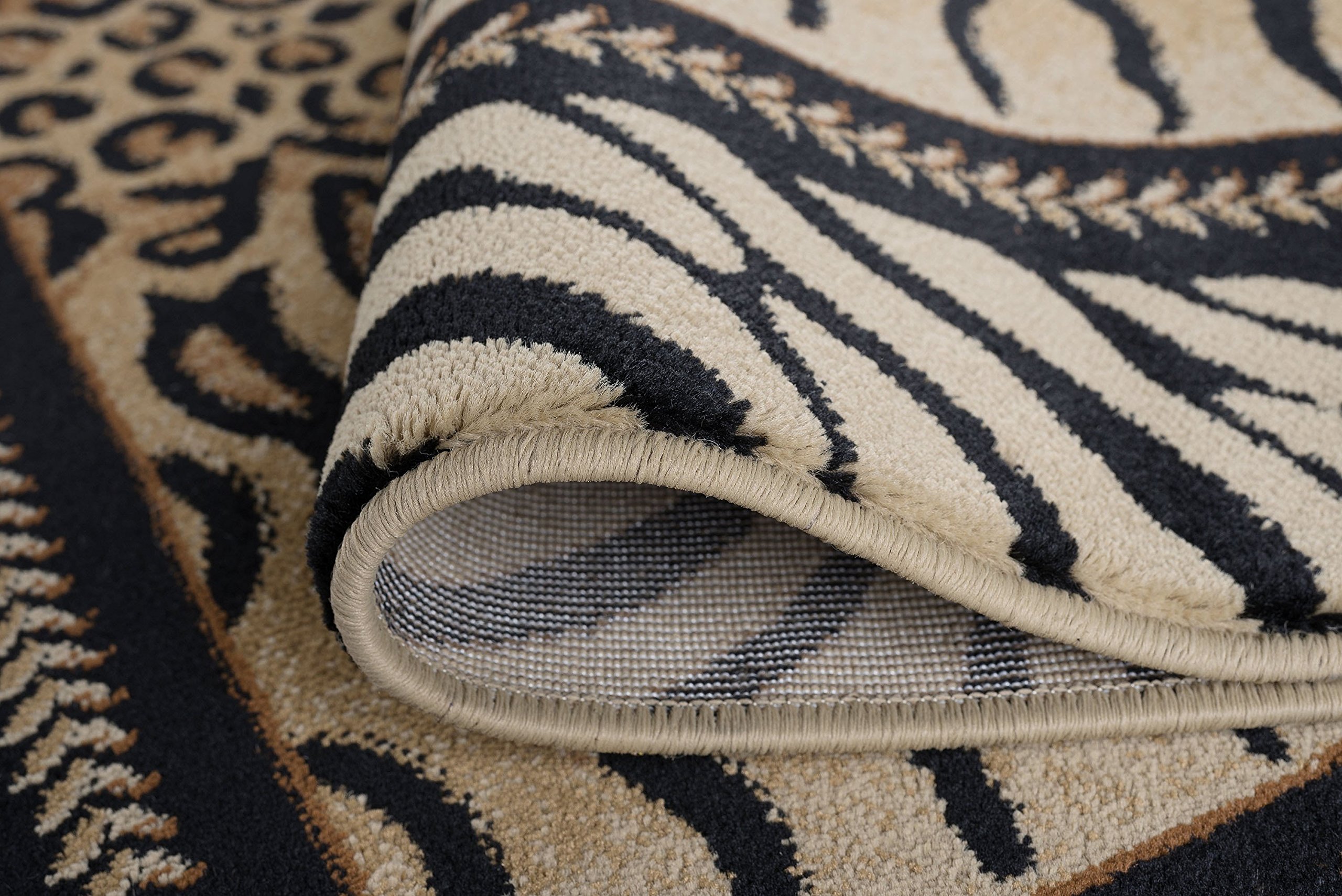 Savannah Contemporary Animal Beige Rectangle Area Rug 5' x 7' - Modern Neutral Living Room Rug for Home Decor, Bedroom, Office
