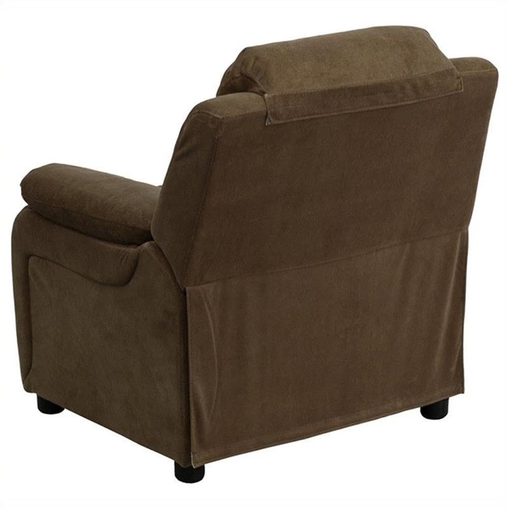 BOWERY HILL Brown Kids Recliner Chair with Soft Padding - Comfortable Children's Lounge Chair for Playroom, Bedroom & TV Watching