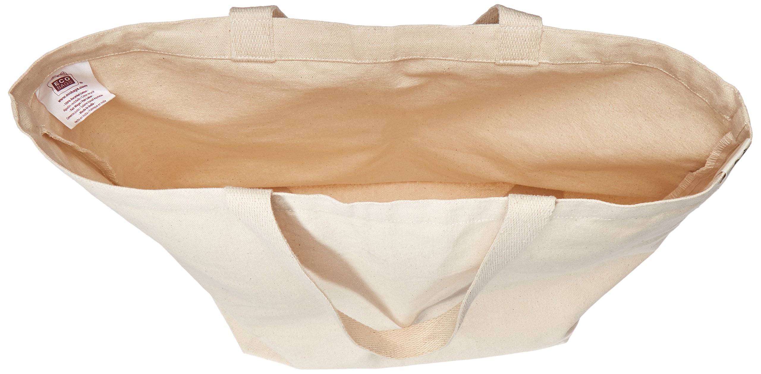 Eco-Friendly Recycled Cotton Tote Bag - Natural Reusable Shopping Bag for Groceries, Beach & Everyday Use