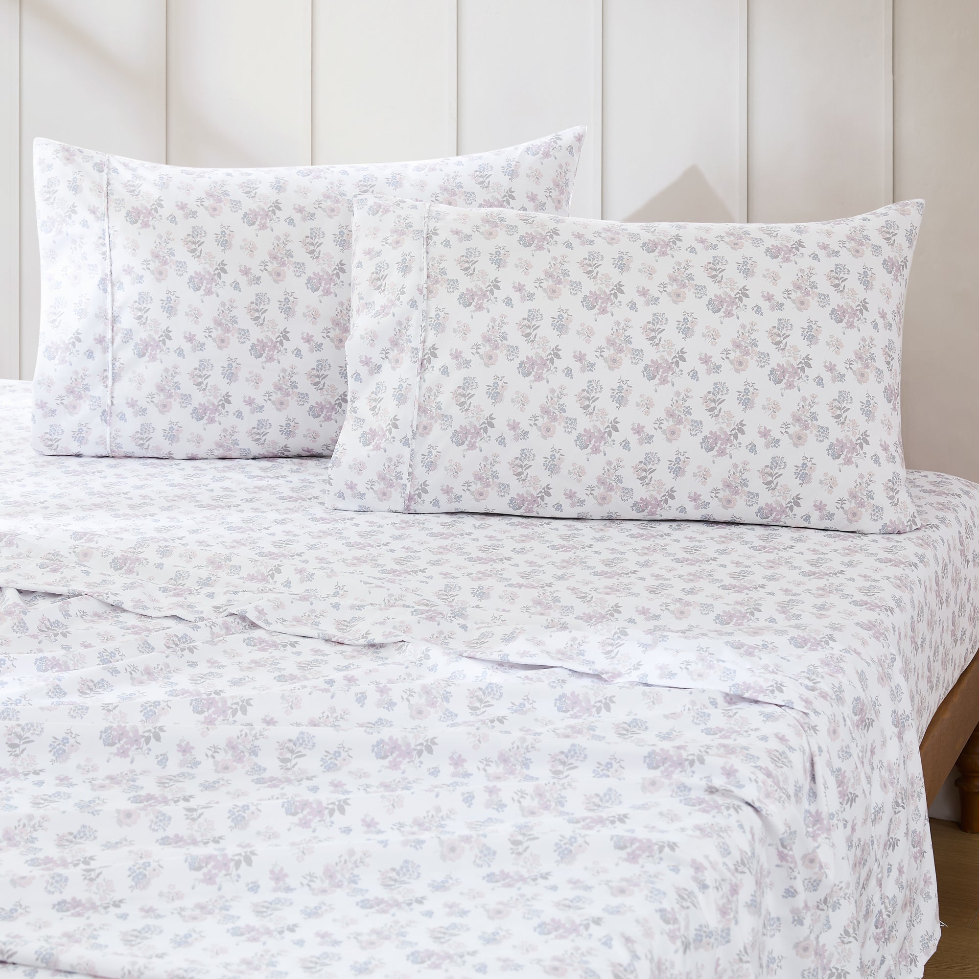 Premium Suzette Sheet Set - Soft & Breathable 100% Cotton Bed Sheets - Queen Size, 4-Piece Set for Ultimate Comfort - Perfect for Home, Hotel, and Guest Room Use