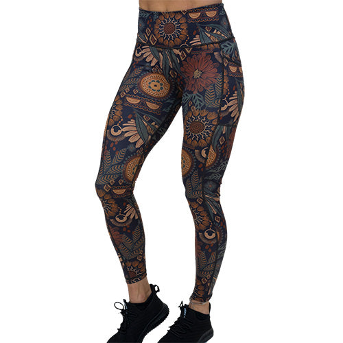Wanderlust Yoga Leggings for Women - High Waisted Stretchy Workout Pants - Perfect for Gym, Running, Travel & Lounge