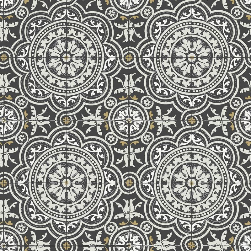 Cole & Son Piccadilly Black Geometric Wallpaper - Premium Peel & Stick Wallpaper for Living Room, Bedroom, or Office Decor