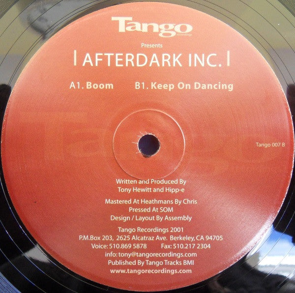 Afterdark Inc. Boom / Keep On Dancing 12