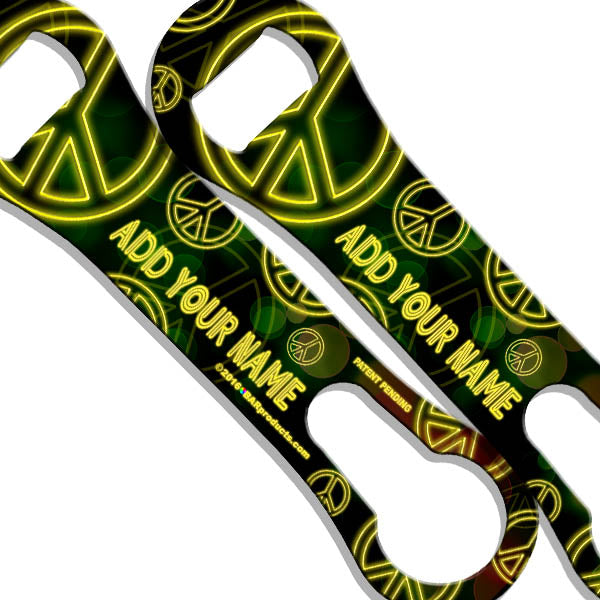 Neon Green Peace Signs