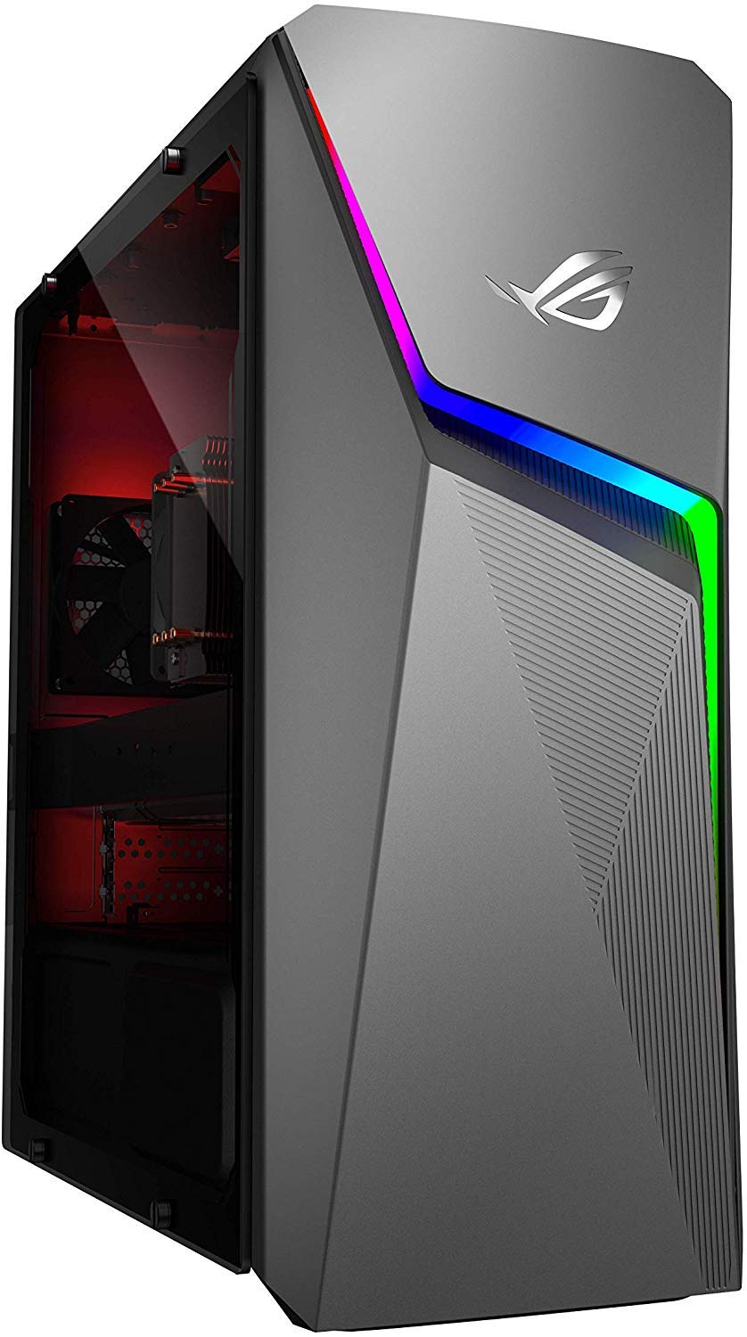 Refurbished ASUS ROG Strix GL10DH Gaming Desktop PC - AMD Ryzen 7 3700X 8-Core, 16GB RAM, 512GB SSD + 1TB HDD, NVIDIA RTX 2070 Super, WiFi, Windows 10 Home (Renewed) - Perfect for 4K Gaming, Streaming & Content Creation