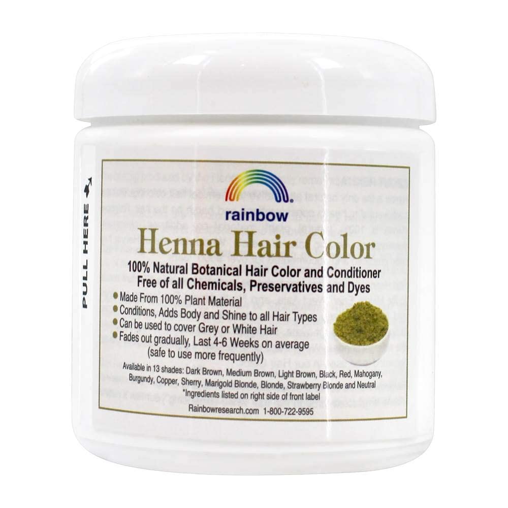 Rainbow Research Henna Hair Color & Conditioner - 100% Natural Persian Dark Brown Sable (4 oz) for Gray Coverage & Hair Treatment | Vegan, Chemical-Free Hair Dye for Women & Men