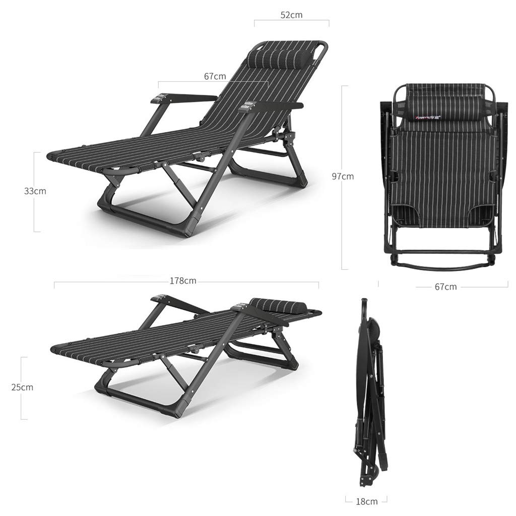 Adjustable Folding Textilene Lounge Chair for Outdoor - 5 Position Reclining Patio, Beach, Pool & Lawn Chaise - Perfect for Camping, Sunbathing & Relaxing in Backyard, Garden or Seaside