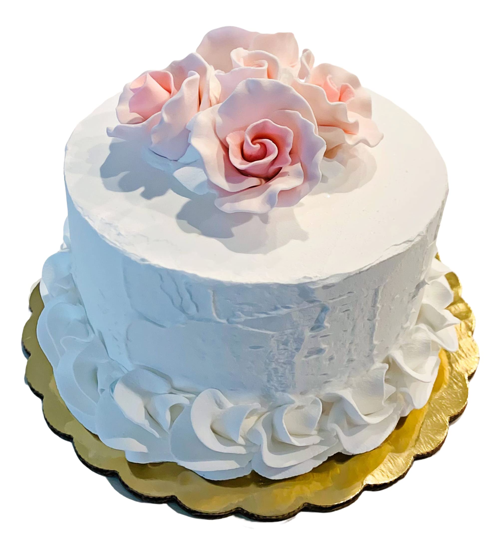 Realistic Fake Wedding Cake - Pink Artificial Cake Display for Decorations | Fake Cupcakes & Cake Toppers | Perfect for Wedding, Party & Dessert Table Displays
