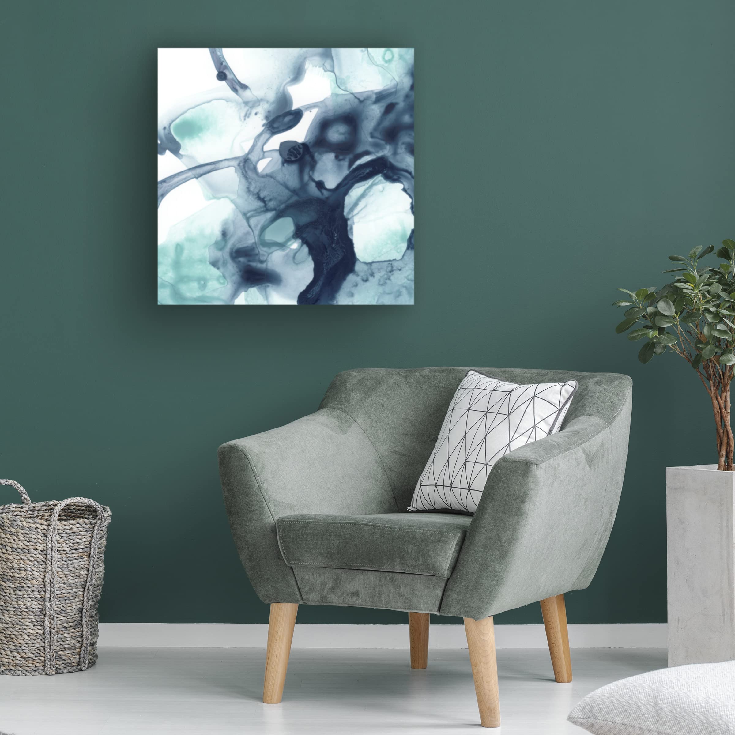 Trademark Fine Art 'Blue Cavern IV' Canvas Wall Art by June Erica Vess - Stunning Ocean-Themed Painting for Living Room, Bedroom & Office Decor