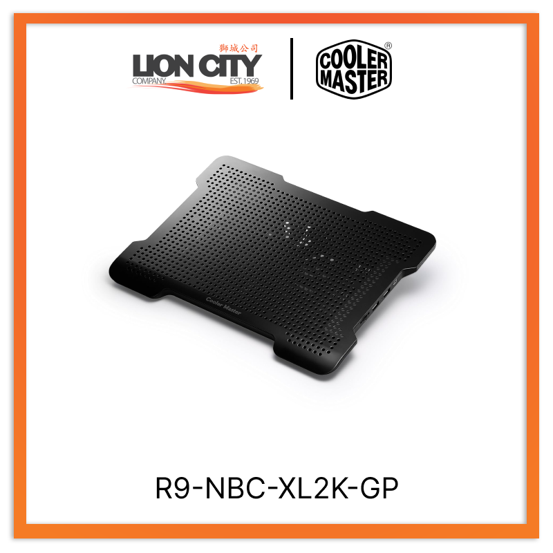 Cooler Master R9 NBC XL2K GP CM Notepal X Lite II Laptop Cooling Pad with Dual USB Hub - Perfect for Gaming, Office Work & Overheating Prevention