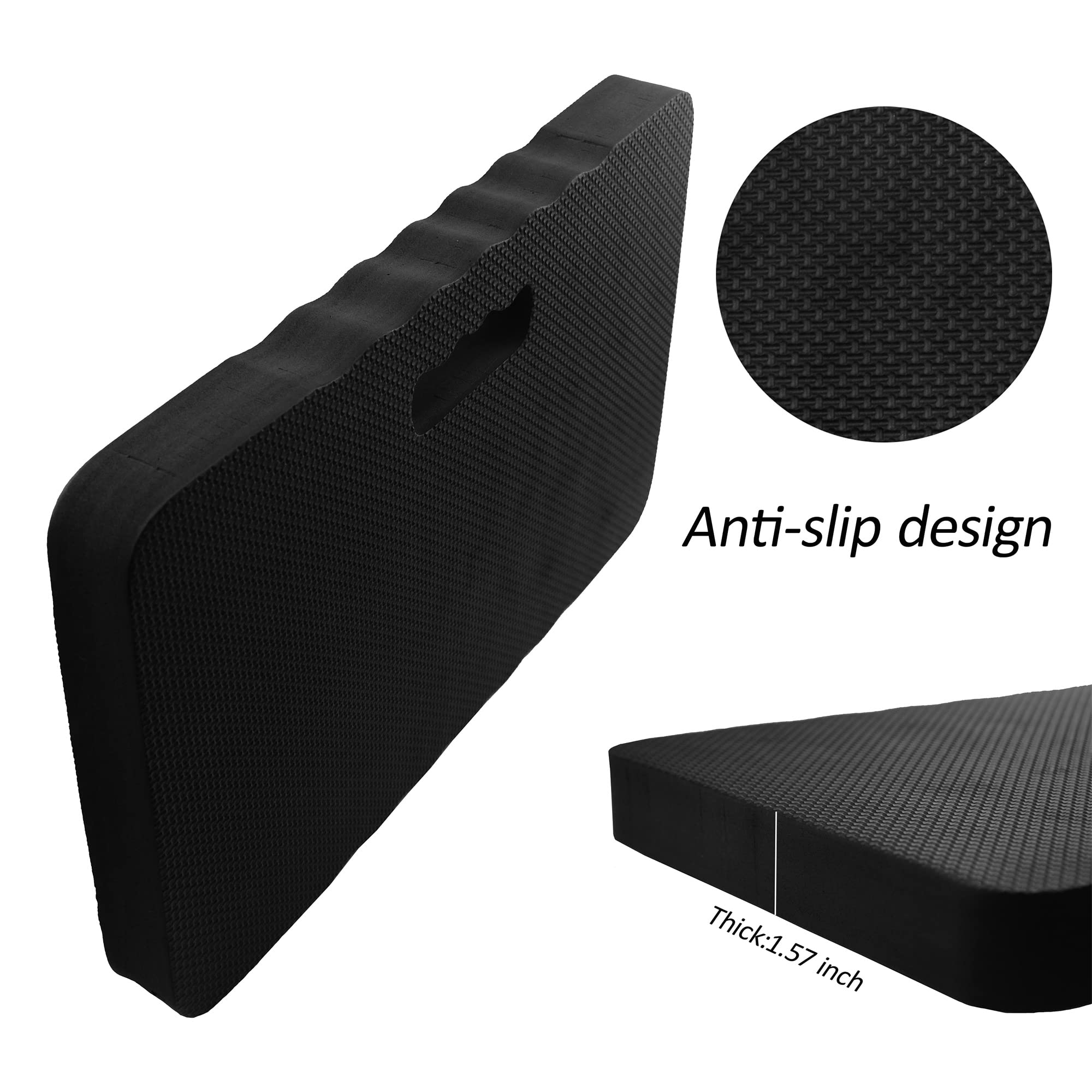 2pcs Premium Thick Kneeling Pad - 18x11 Inch Soft EVA Knee Pads for Gardening, Baby Bath & Floor Protection - Comfortable Outdoor Cushions for Women, Seniors & Kids - Ideal for Gardening, Bath Time & Home Cleaning (Black)