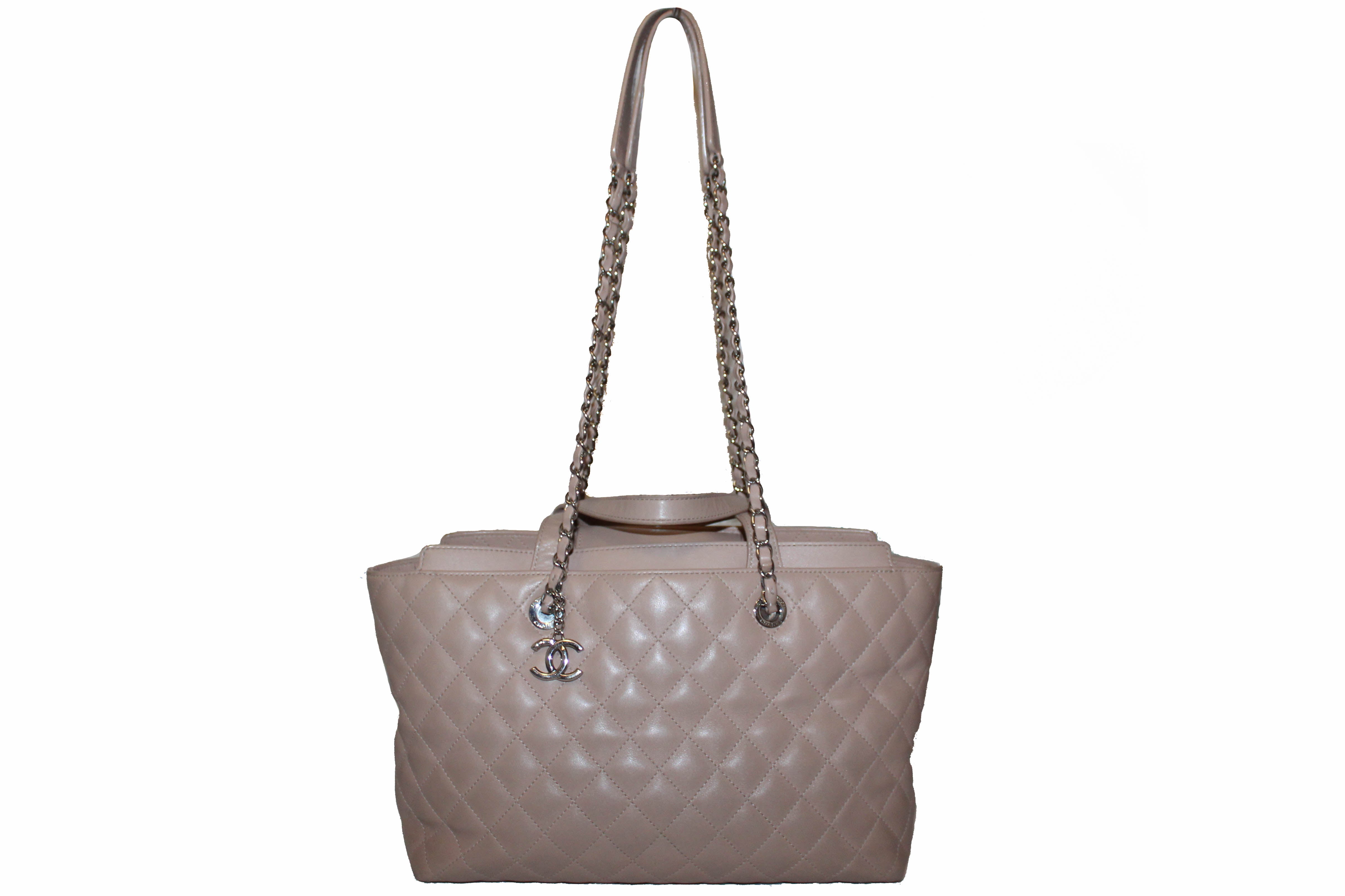 Authentic Chanel 31 Rue Cambon Paris Beige Quilted Leather Tote Shoulder Bag for Women | Luxury Designer Handbag | Perfect for Work, Travel & Everyday Use