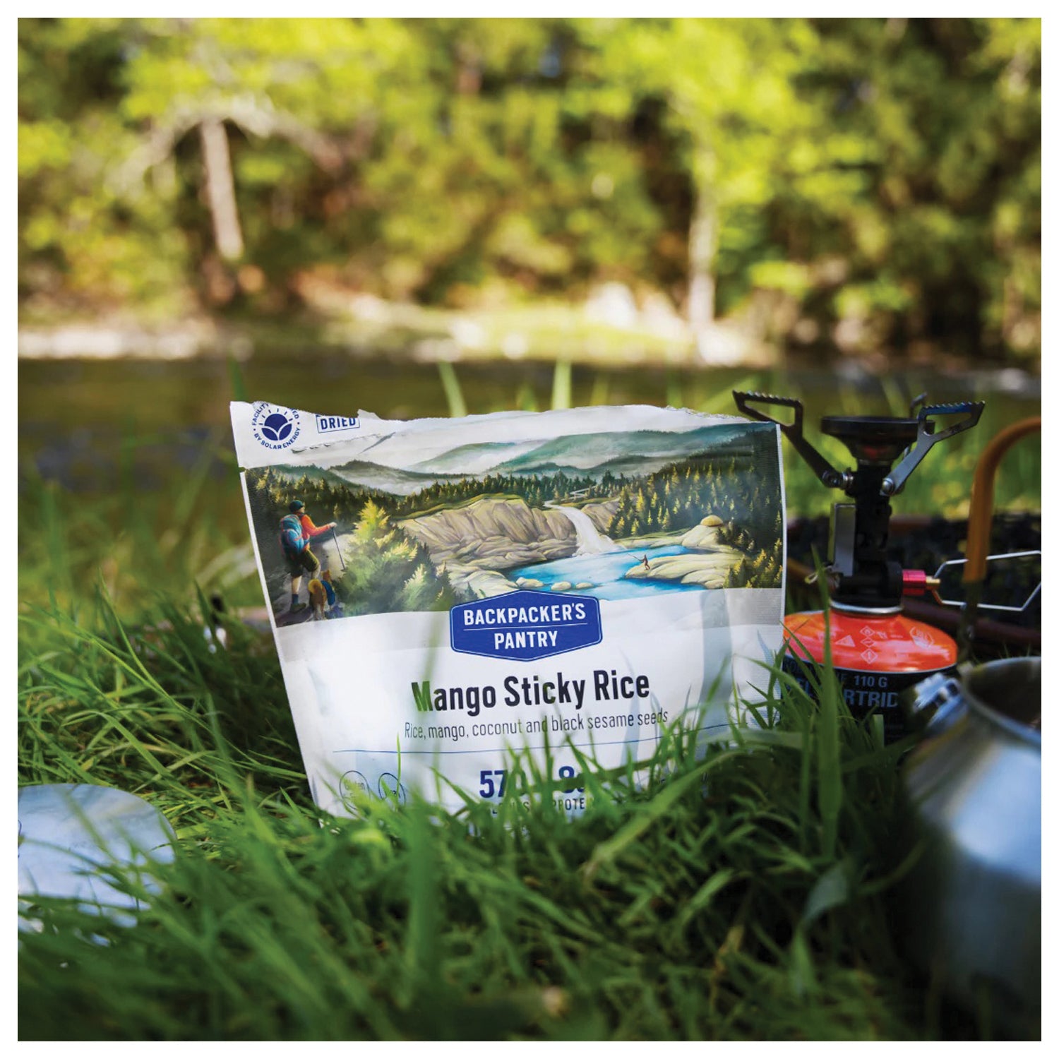 Backpackers Pantry Vegan Mango Sticky Rice Dessert - 2 Person Meal for Camping, Hiking & Outdoor Adventures