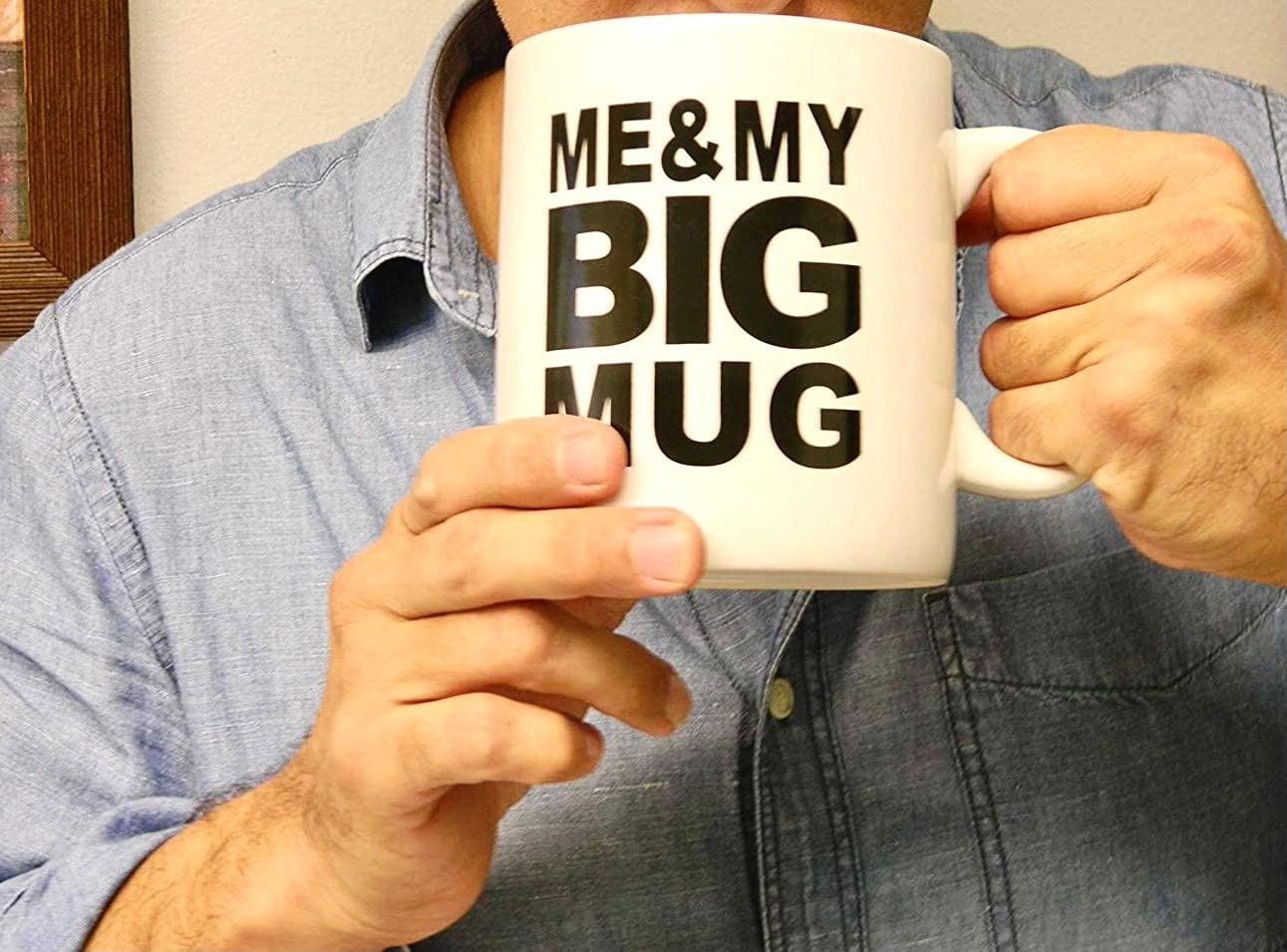 Extra Large 28oz Coffee Mug - Oversized Ceramic Cup for Coffee Lovers, Big Drinkers & Office Décor - Perfect Gift for Men, Secret Santa & Coffee Addicts (Great for Home, Office & Gag Gifts)