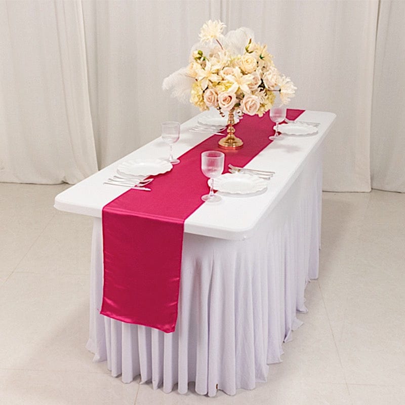 12x108 Lamour Satin Table Runner - Elegant Dining Table Decor for Weddings, Parties & Special Events - Premium Polyester Fabric with Glossy Finish - Perfect for Holiday Dinners & Formal Occasions