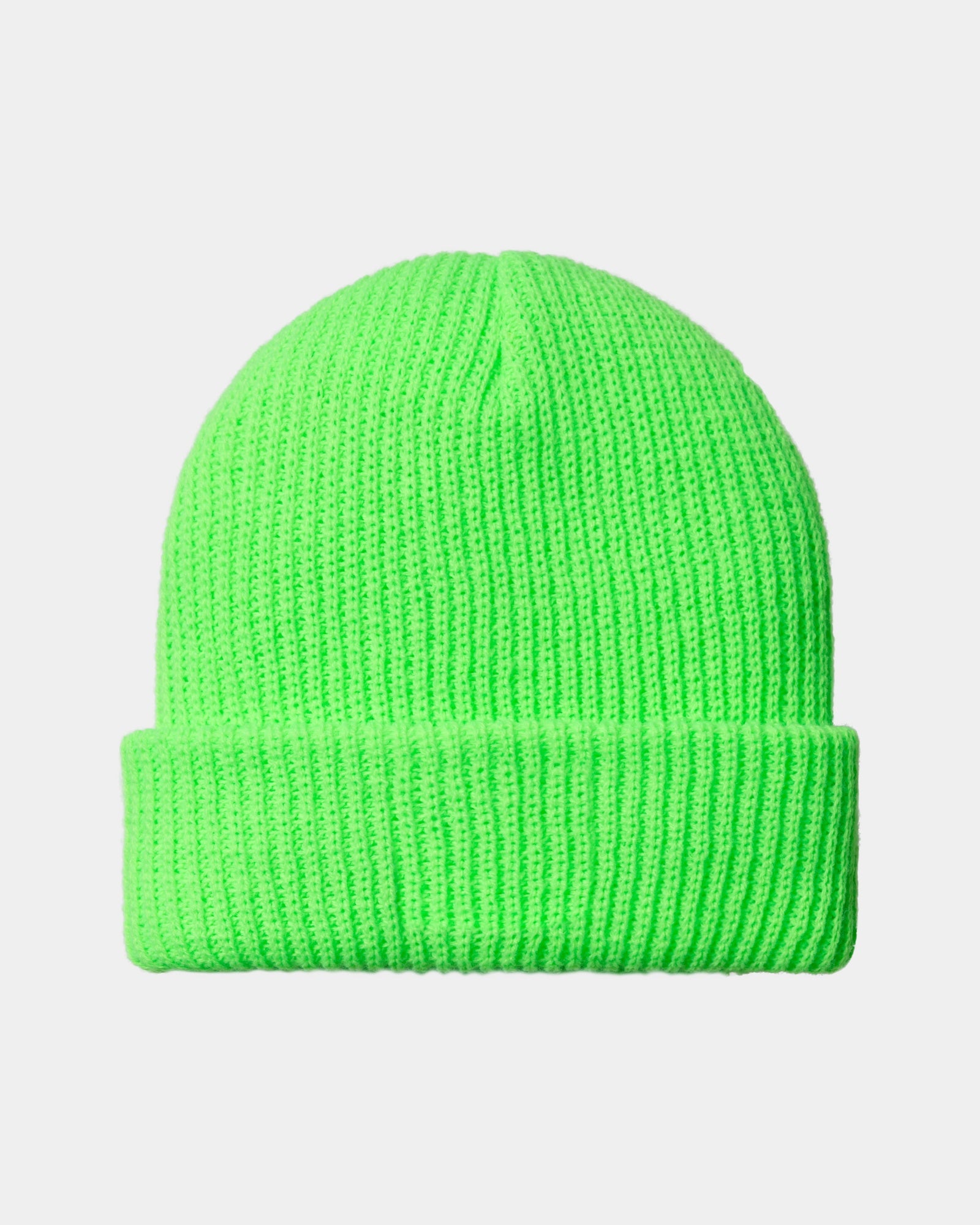 Premium Industry Beanie - Warm Winter Knit Hat for Men & Women - Lumo Green & Black - Perfect for Outdoor Work, Hiking, and Cold Weather Activities